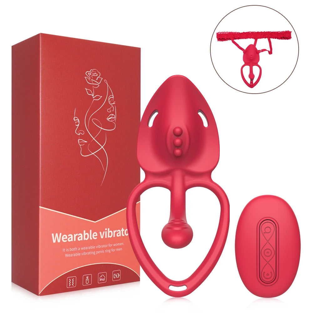 Wearable Panty Vibrator Sex Toys for Women Clitoral Stimulator Penetration Vibrator APP Control Penis Ring for Couple Women Men