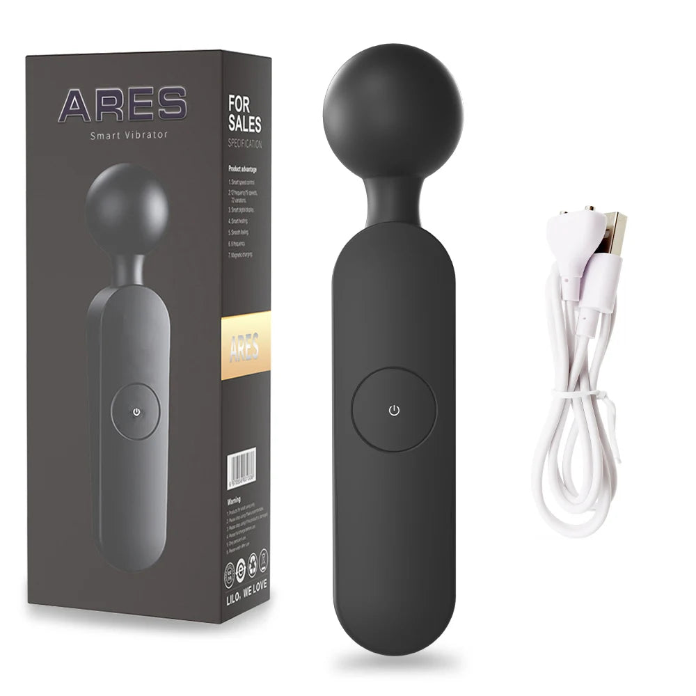 Digital Display USB Rechargeable AV Vibrator for Women Heated Clitoral Stimulator Powerful Female Massager Adult Products