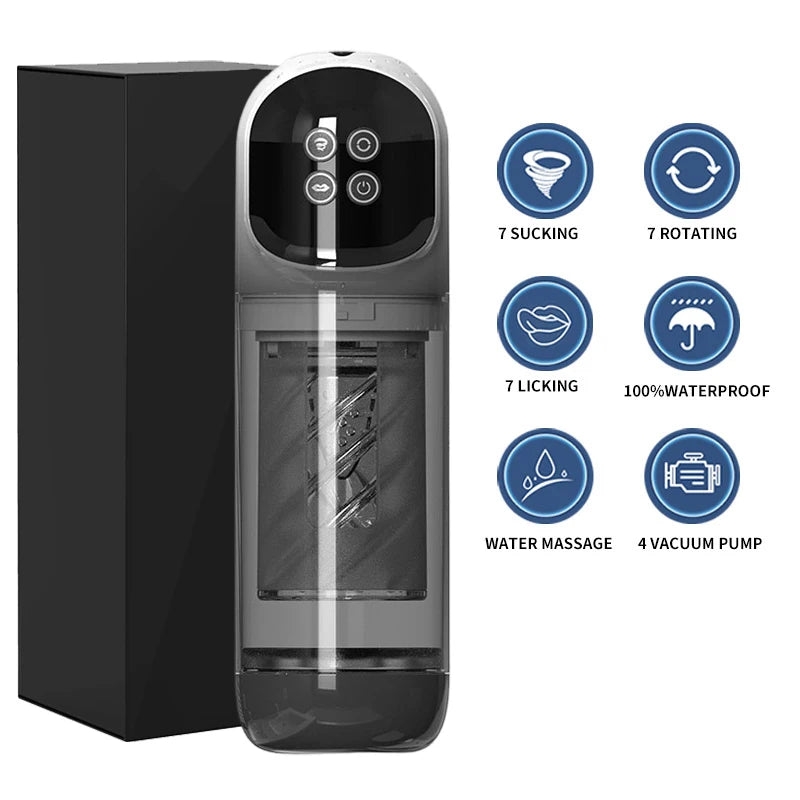 Automatic Male Masturbator Cup Penis Pump 7 Modes Sucking Rotating Licking Modes Pocket Pussy Stroker Blowjob Sex Toys For Men