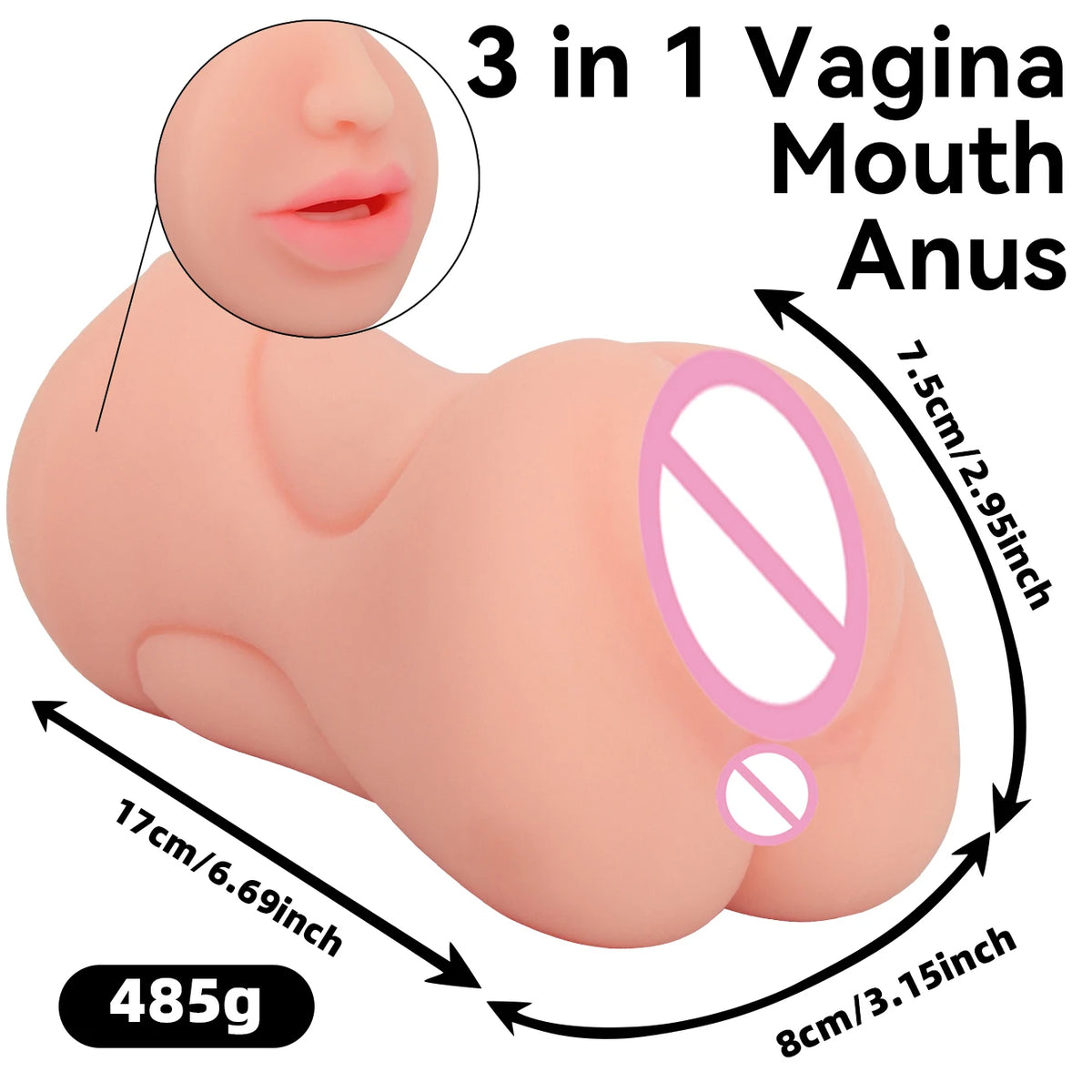 Pocket Pusssy for Men Silicone Vagina Anal Realistic Masturbator Sex Toys for Sex Machine Jerkmate Adult Toys Sex Shop For Women