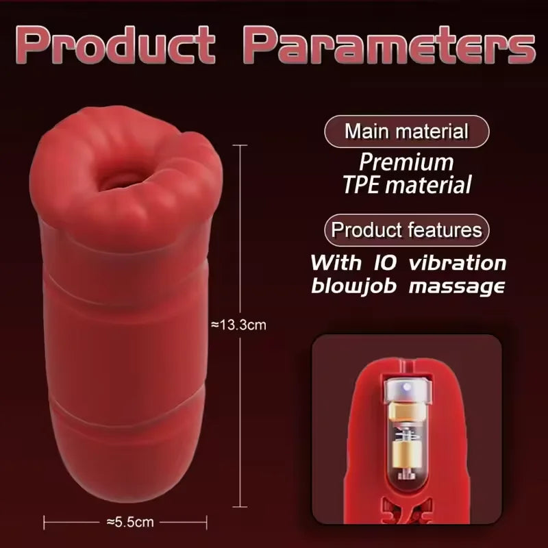 Automatic Male Masturbator Cup Vibrator Tongue Licking Blowjob Real Vagina Pocket Pussy Penis Oral Sex Toy For Adult Men Sexshop