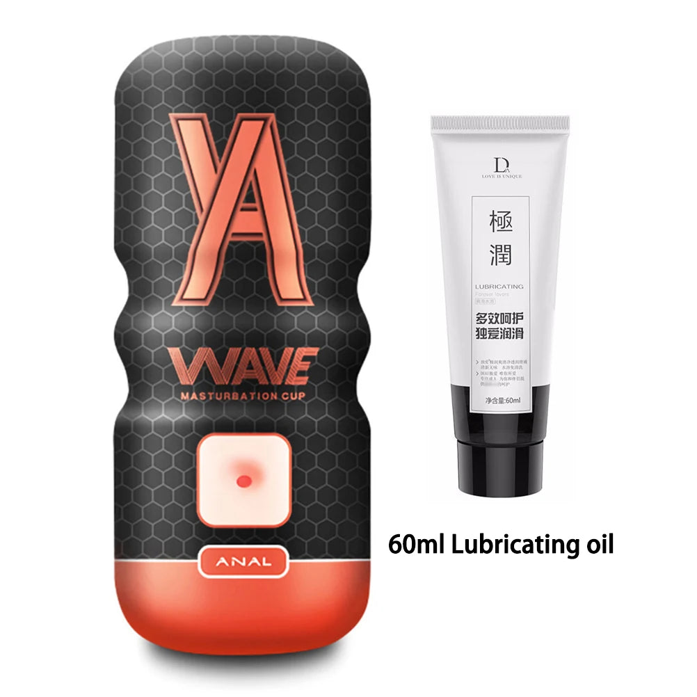 YAFEI Powerful Sucking Masturbation Cup Realistic Anal Vagina Pocket Pussy Blowjob Massager Male Masturbator Sex Toys for Men