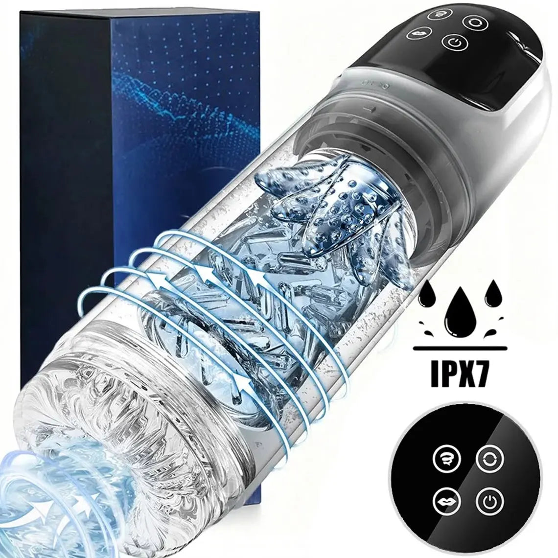Automatic Male Masturbator Cup Penis Pump 7 Modes Sucking Rotating Licking Modes Pocket Pussy Stroker Blowjob Sex Toys For Men