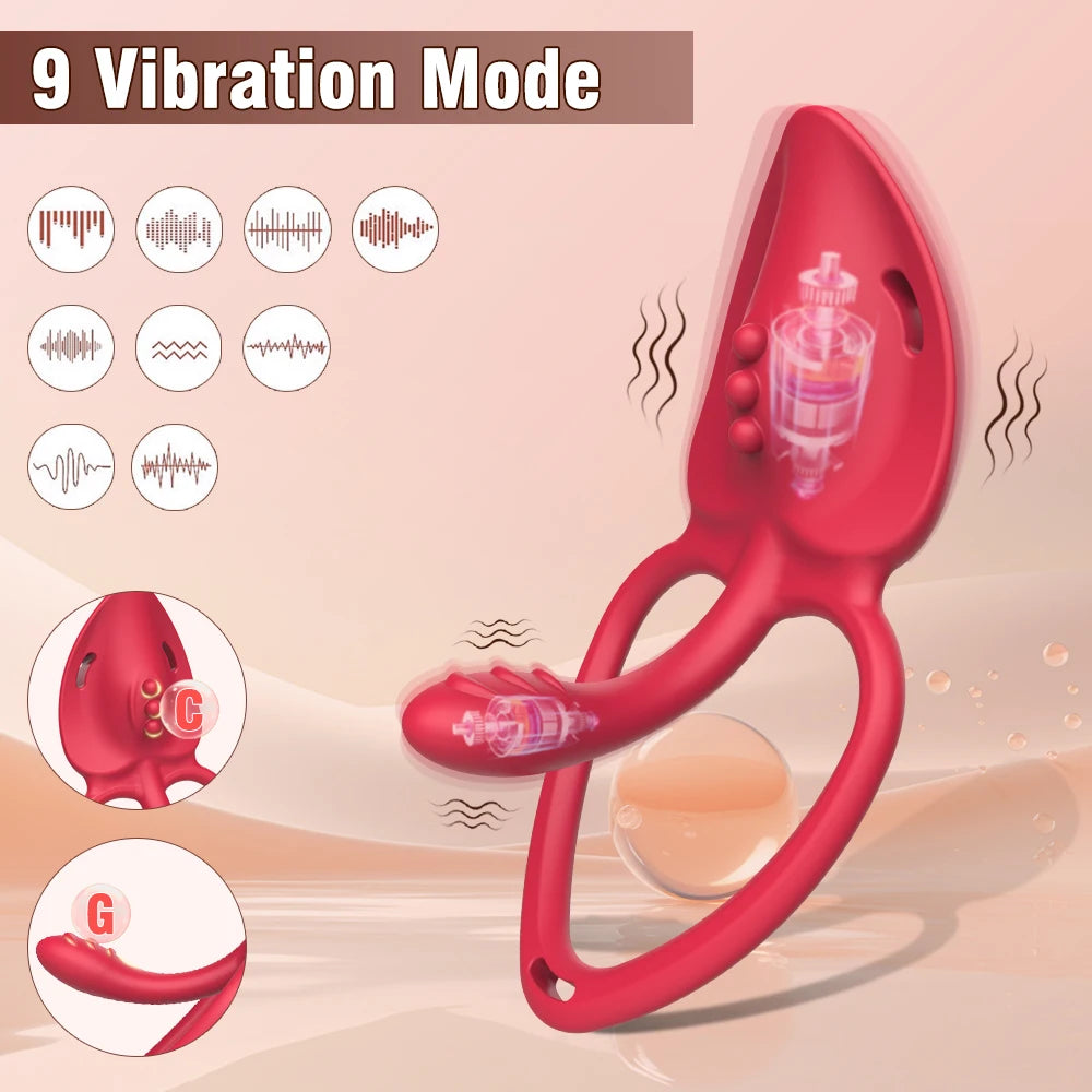 Wearable Panty Vibrator Sex Toys for Women Clitoral Stimulator Penetration Vibrator APP Control Penis Ring for Couple Women Men