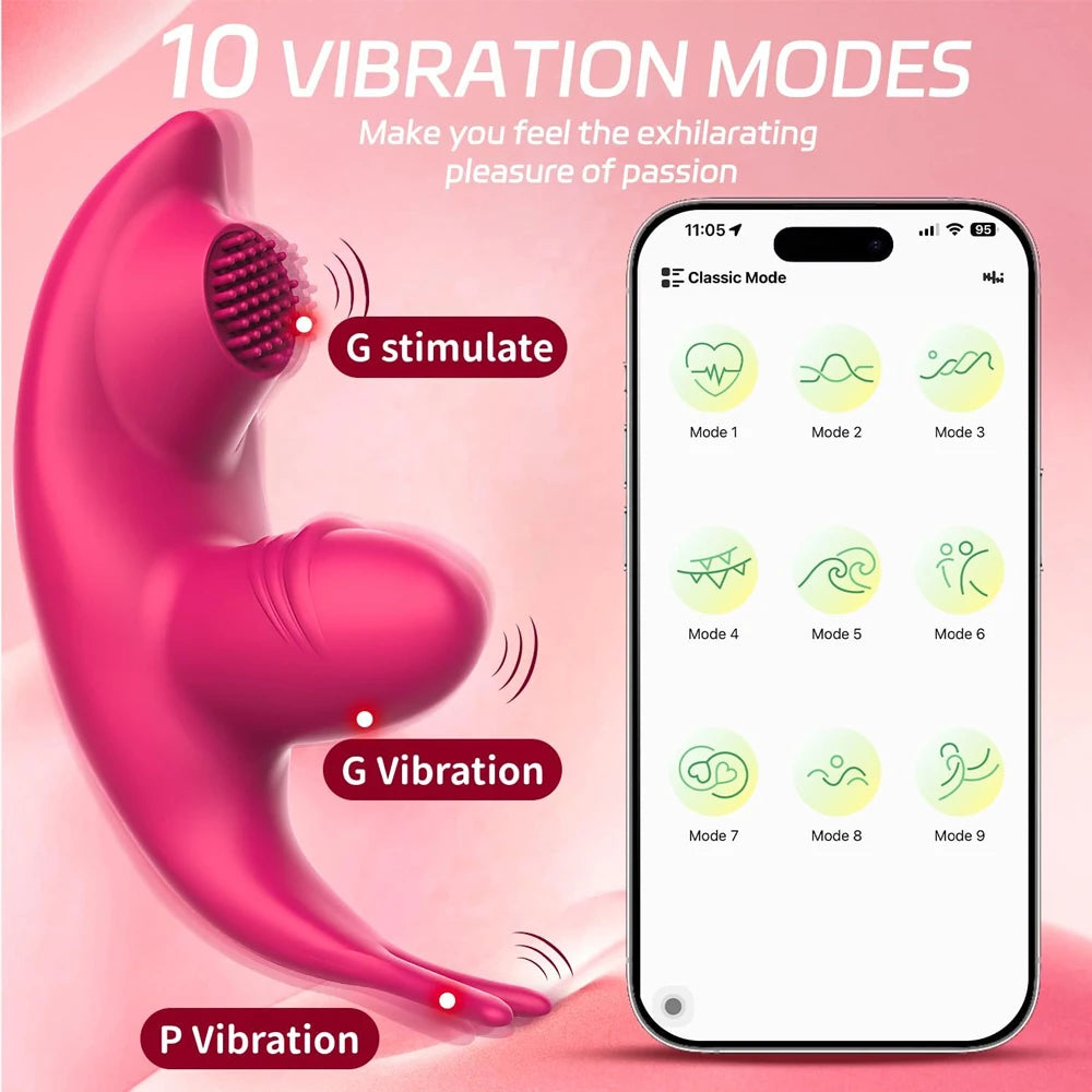 Wireless Bluetooth Vibrator for Women APP Control Dildo Wear Panties Vibrating Massager Clit Stimulator Female Adults Sex Toy