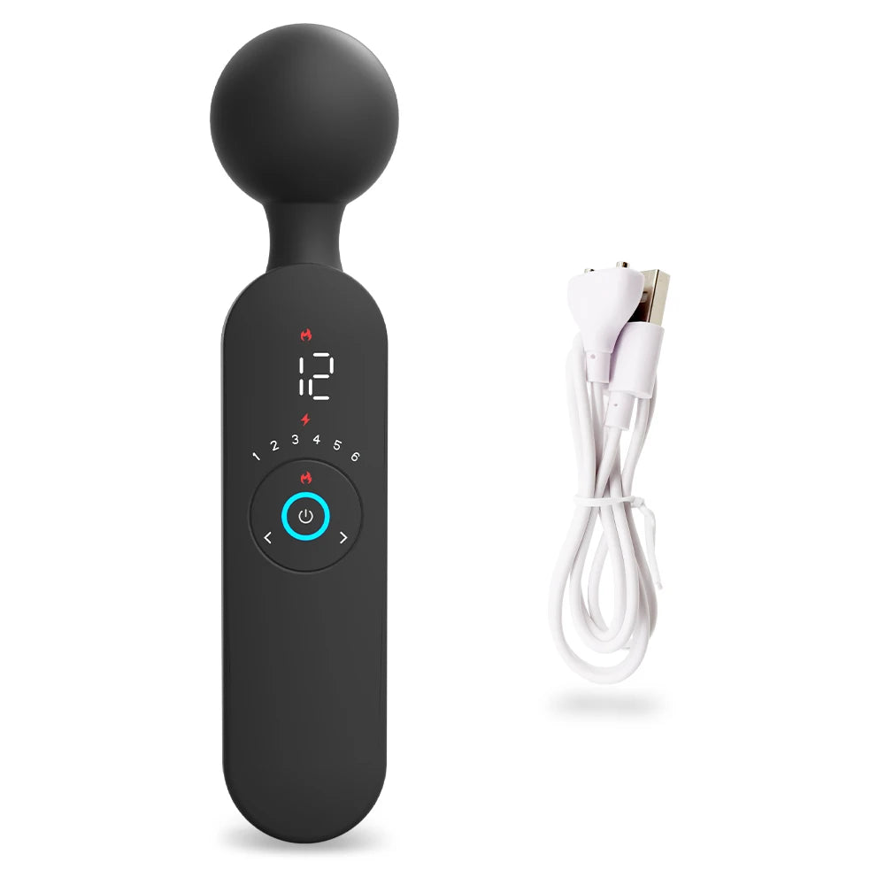 Digital Display USB Rechargeable AV Vibrator for Women Heated Clitoral Stimulator Powerful Female Massager Adult Products
