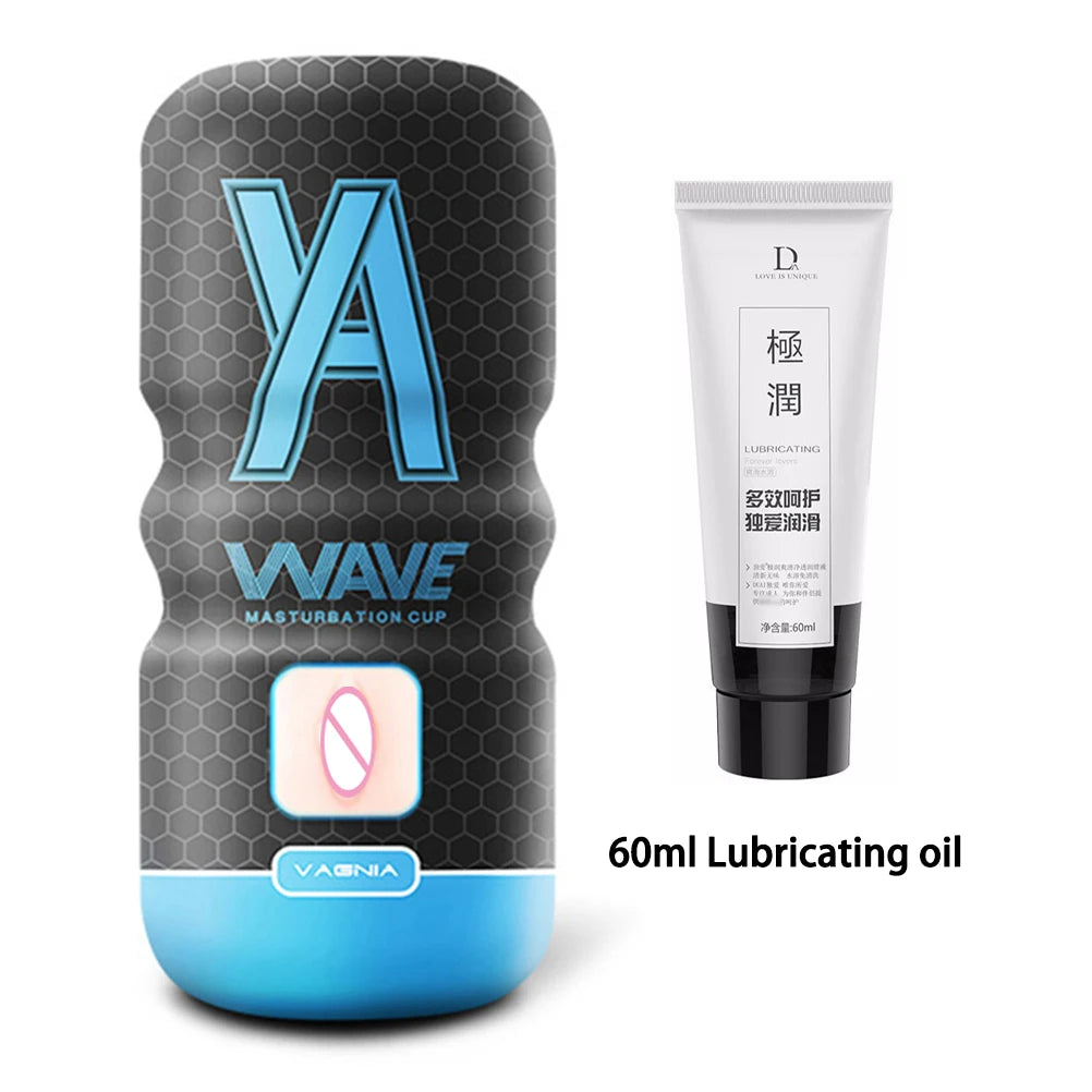 YAFEI Powerful Sucking Masturbation Cup Realistic Anal Vagina Pocket Pussy Blowjob Massager Male Masturbator Sex Toys for Men