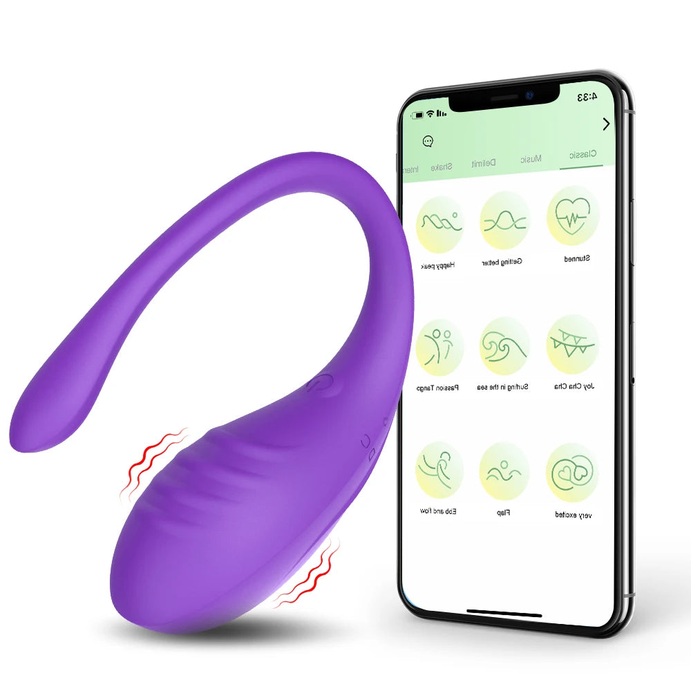 APP Remote Control Women's Dildo Vibrator Vaginal 9-speed G-spot Dual Stimulation Massager Wearable Underwear Sex Toy