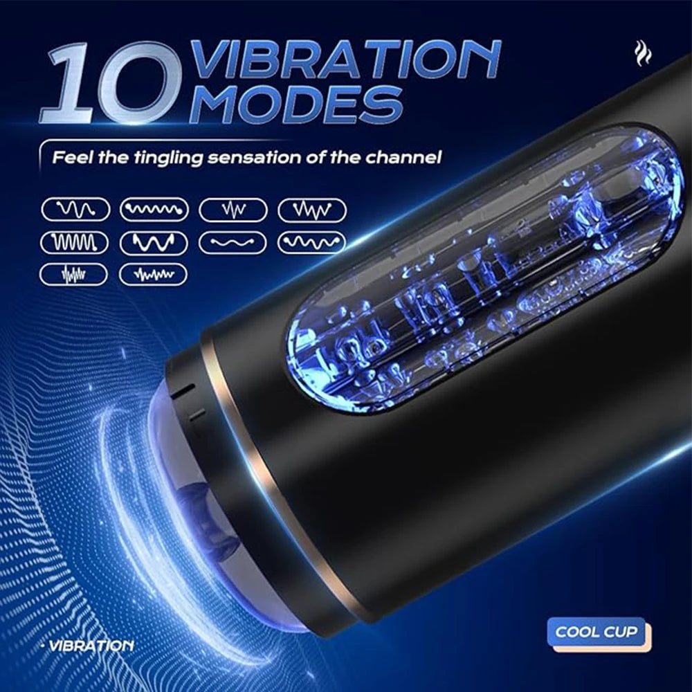 LILO Electric Auto-Stroking Masturbator Cup for Men - Smart Control, 10 Vibration Modes, Waterproof & Rechargeable Adult Sex Toy